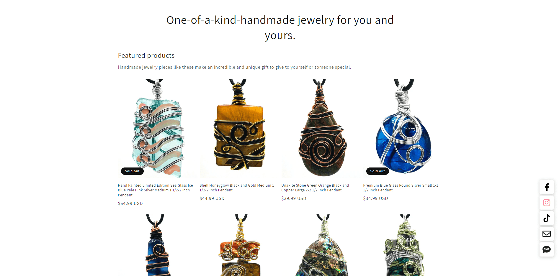 Sungold Jewelry Homepage Screenshot