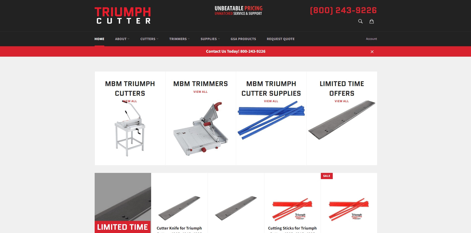 Triumph Cutter Homepage